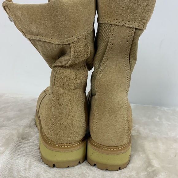 Women’s Boulet Tan Lace-Up Combat Boots - Picture 4 of 10